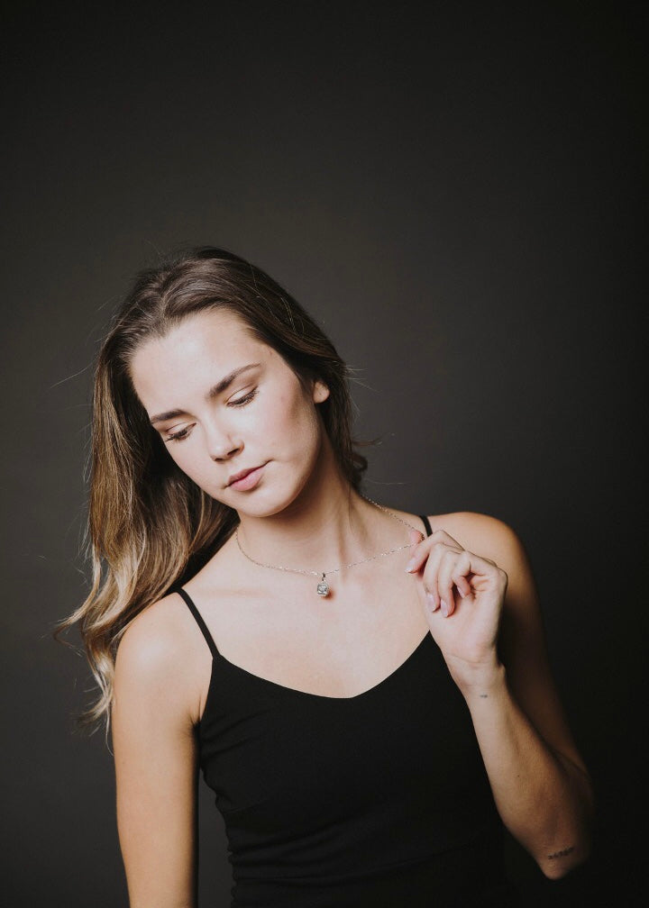 Rosebud Necklace Silver