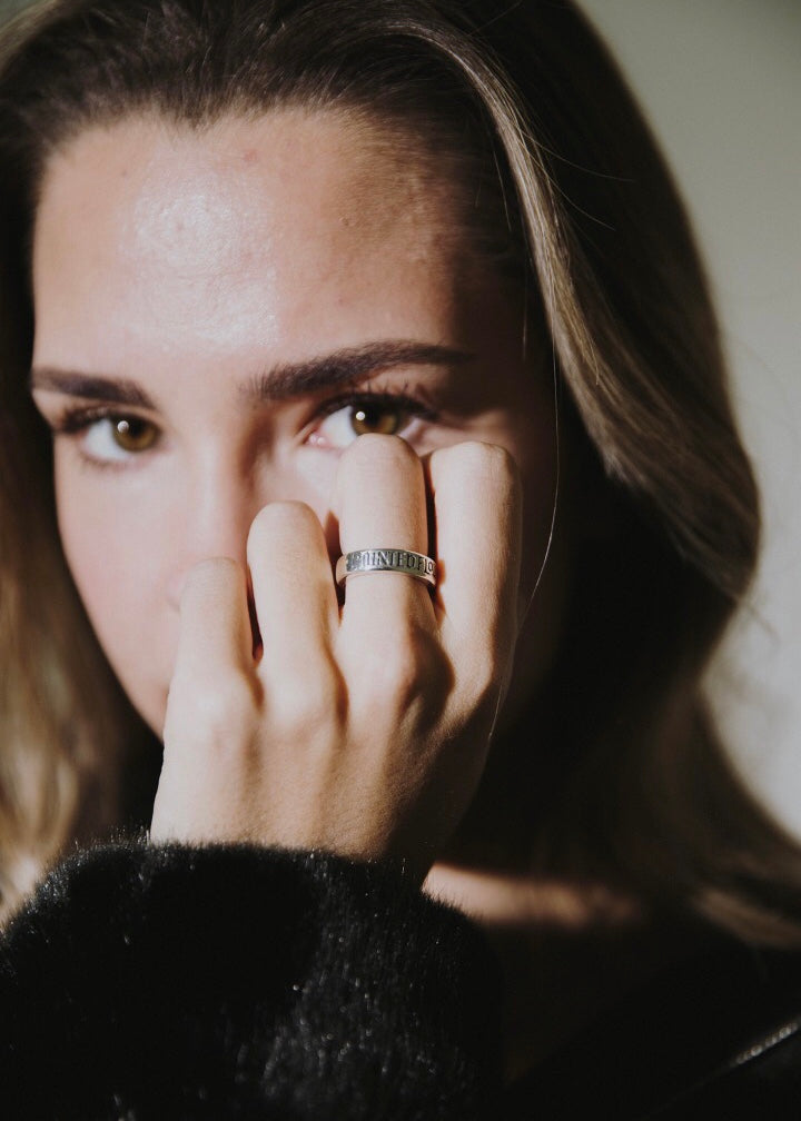 Thin Logo Ring Silver