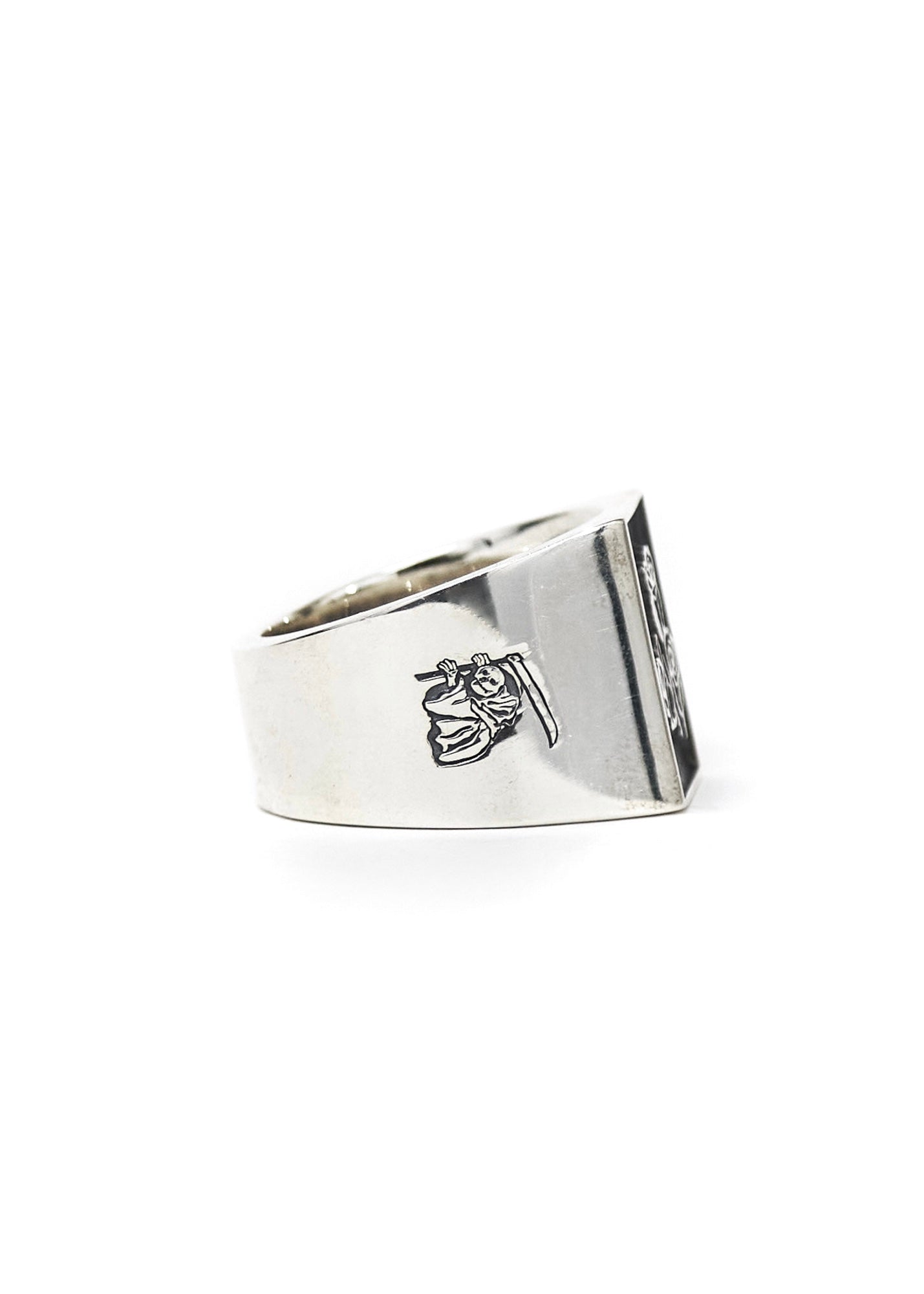 Sketchy Rose Silver Ring