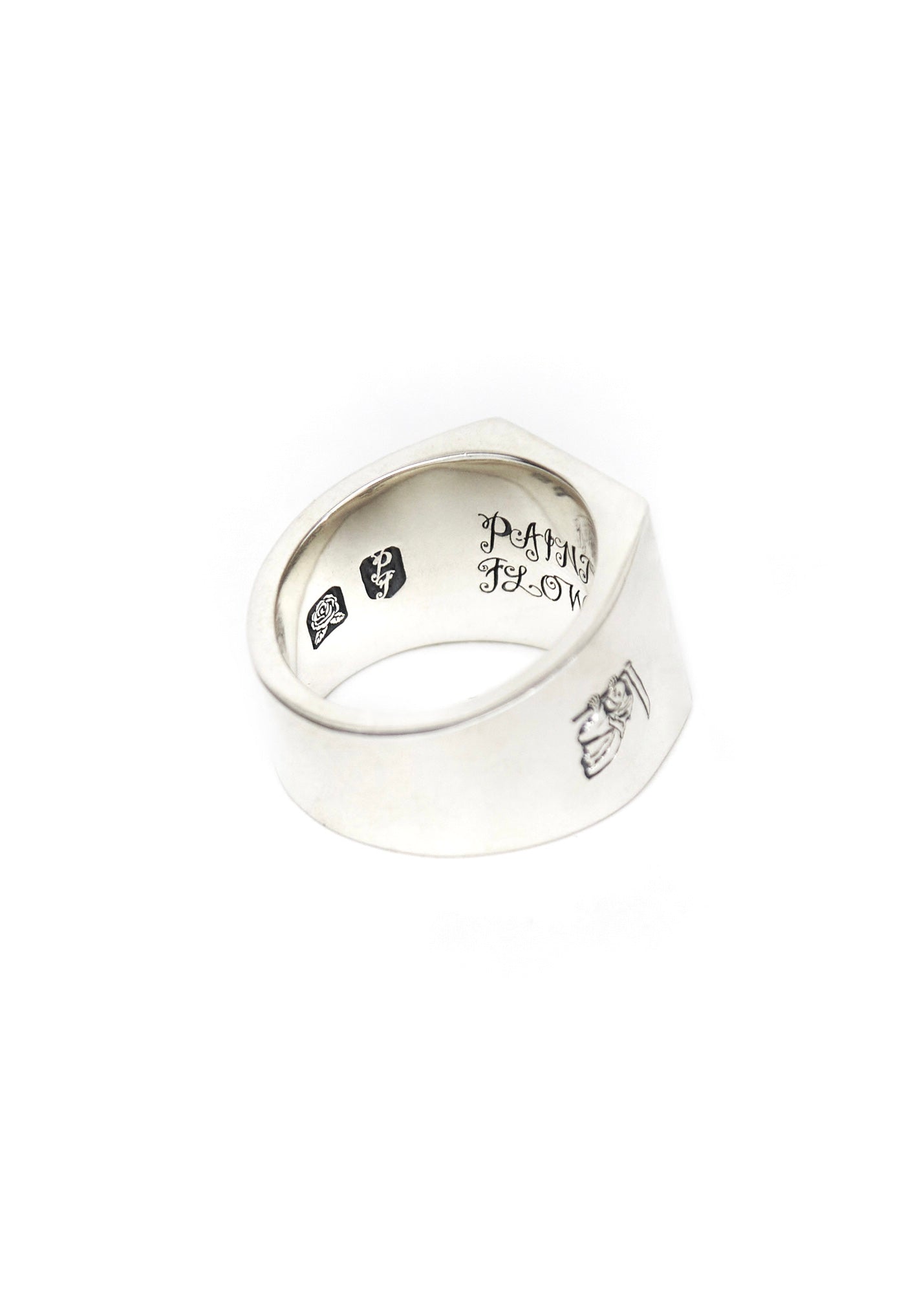 Sketchy Rose Silver Ring
