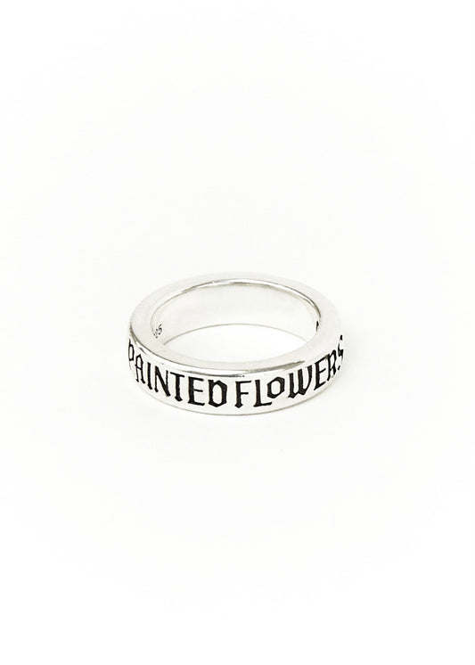 Thin Logo Ring Silver