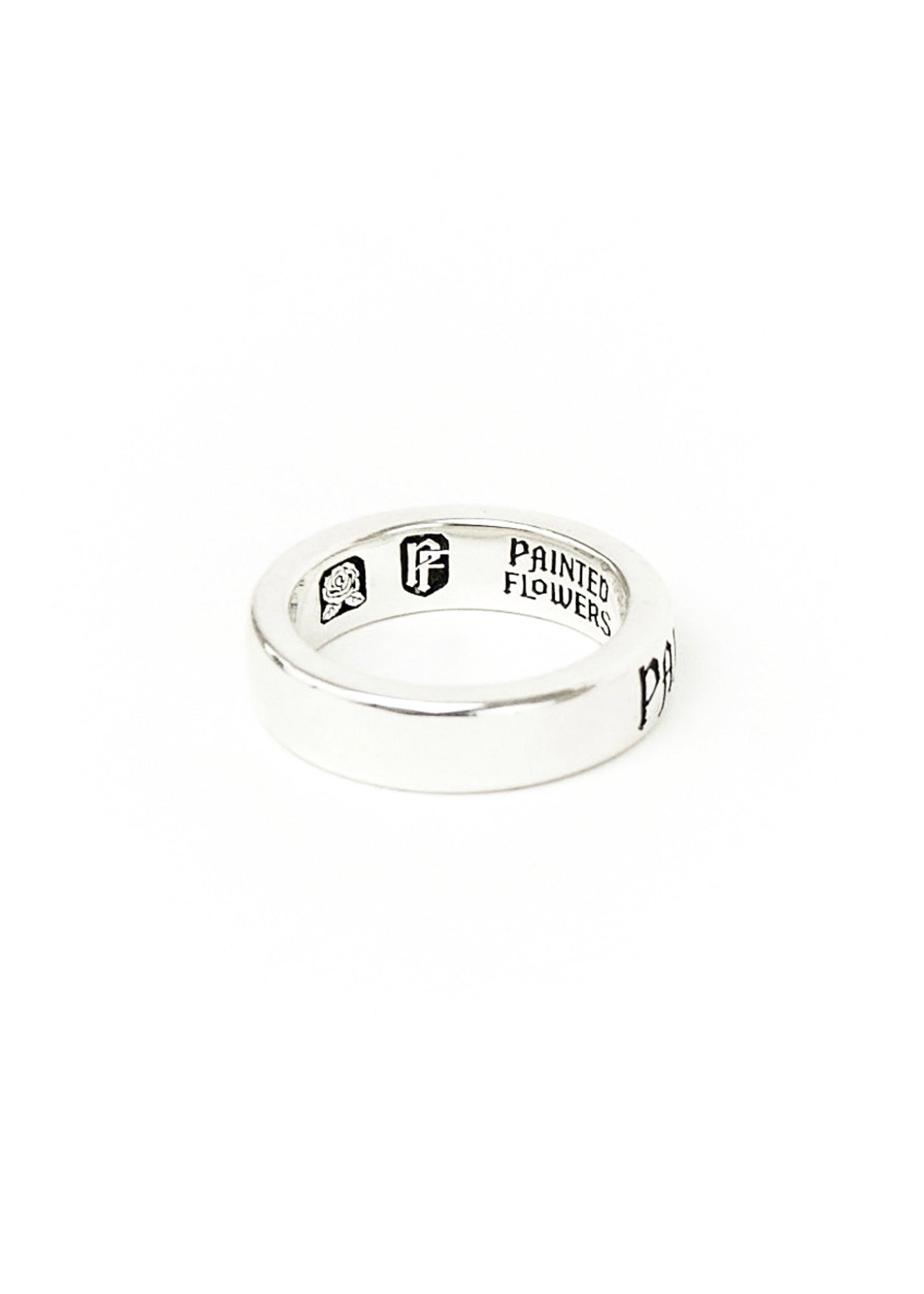 Thin Logo Ring Silver